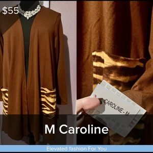 LuLaRoe Animal Stripe Pockets Medium Caroline